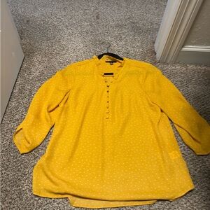Sara Michelle Yellow Polka Dot Blouse